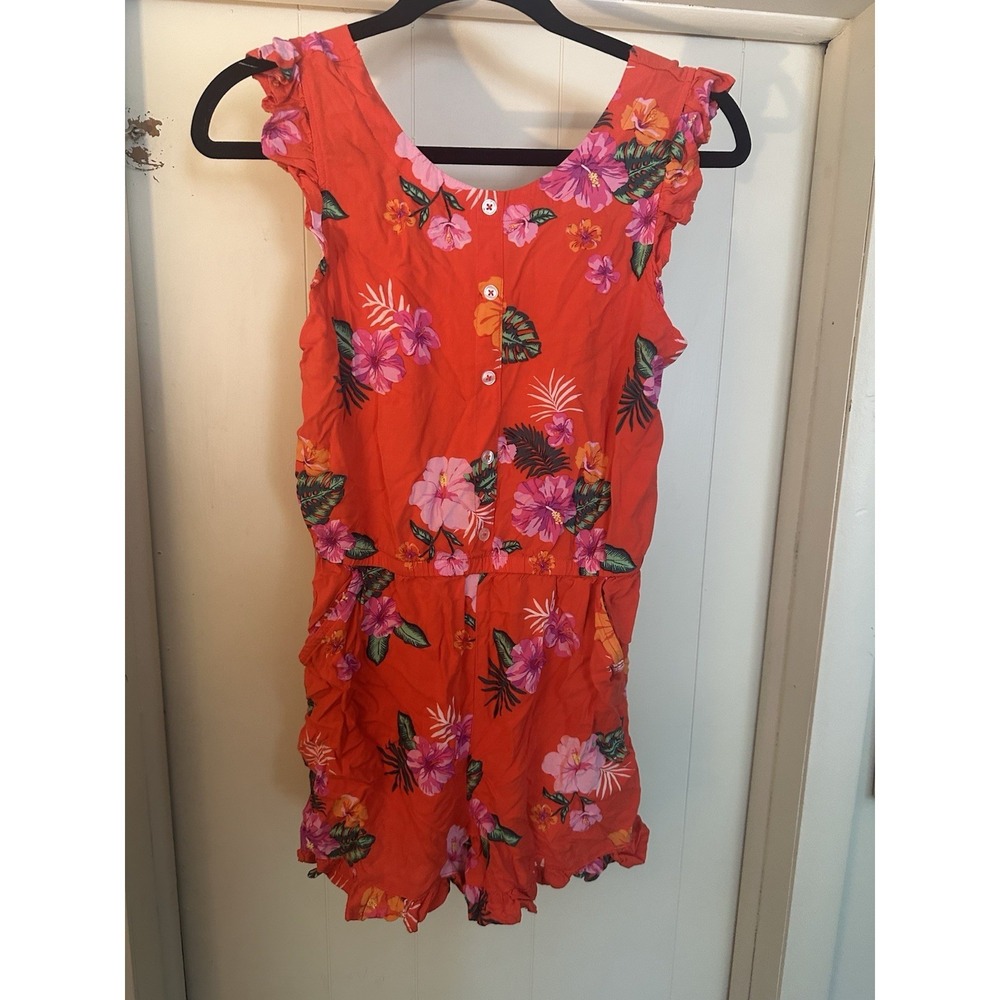 Girls Wonder Nation XL 14/16 Romper Tropical Flower